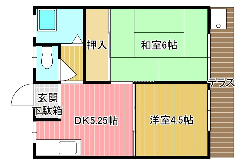 佐賀市高木瀬町大字長瀬のアパート【間取り】