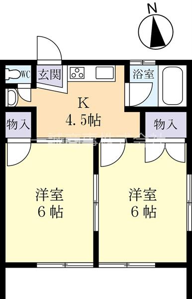 嬉しい洋室2部屋の2Kです♪