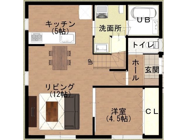 西２条南３７丁目（東）【間取り】