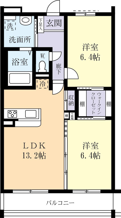間取り図。反転タイプあり