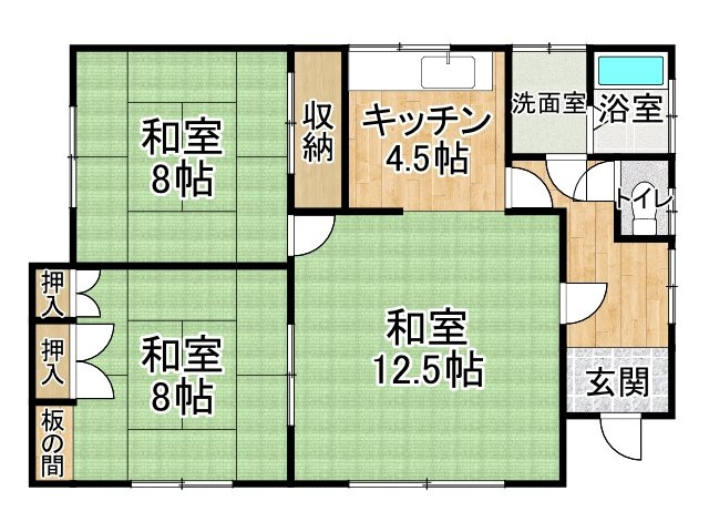 西１６条南３０丁目（平家建）【間取り】