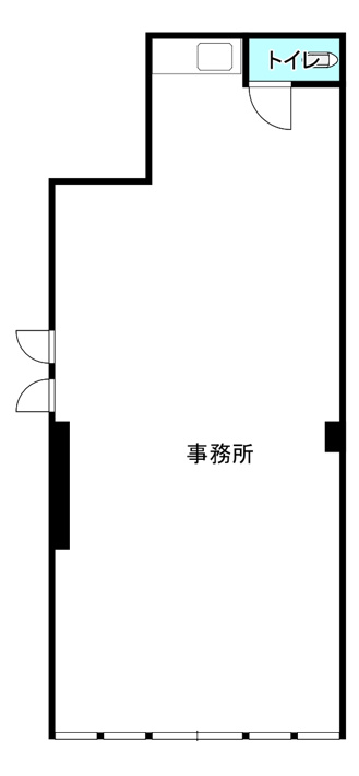 5条東11丁目貸事務所【間取り】１フロア