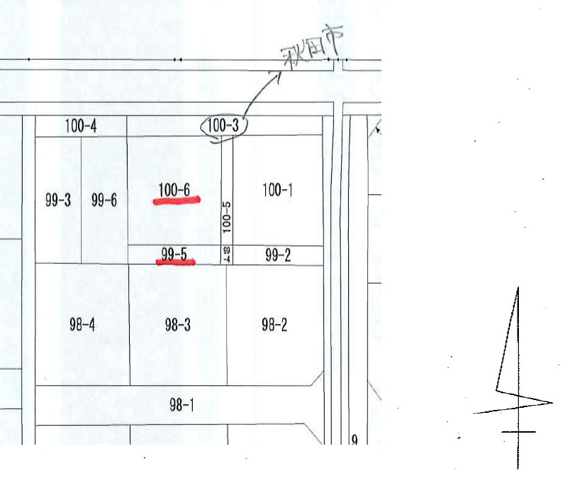 広面樋口土地【区画図】