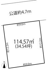 稲沢市平和町平六売地【間取り】