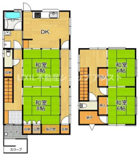 清須市助七貸家【間取り】