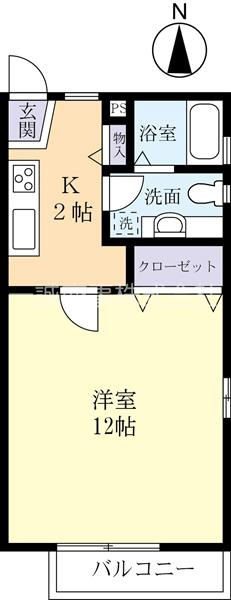 12帖あるので家具・家電を置いても広々してます