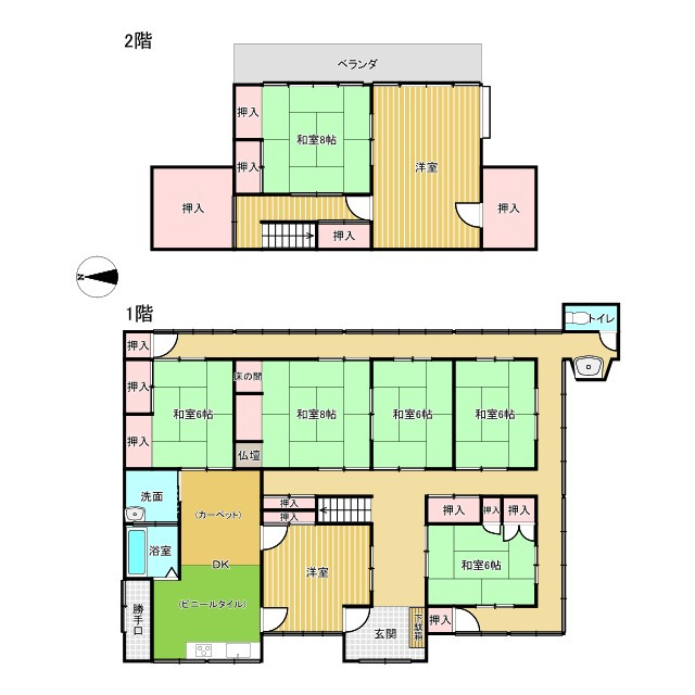 伊那市西春近中古住宅【間取り】
