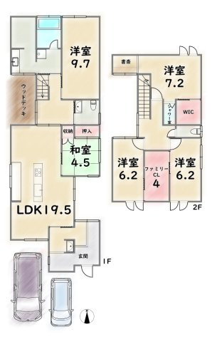 右京区梅津徳丸町【間取り】