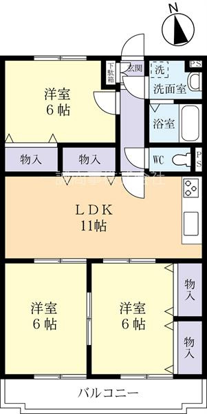 全部屋洋室の間取りです