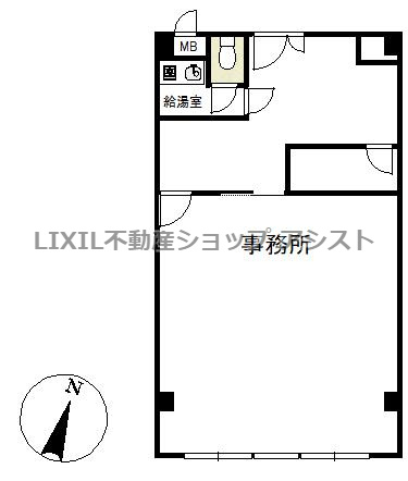 ジュラクビル2階　貸事務所【間取り】