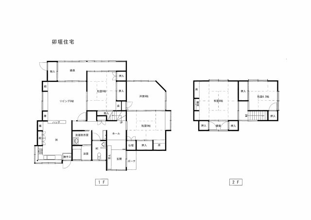 鳥取市卯垣３丁目中古戸建て【間取り】