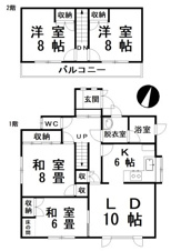 ◎収益物件◎大楽毛1丁目収益借家【間取り】