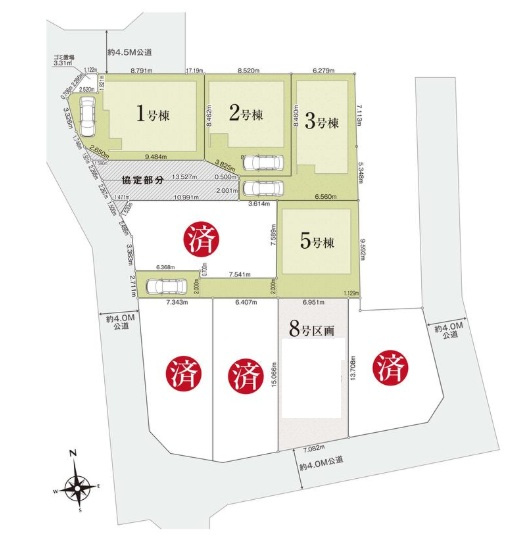 新築戸建てさいたま市緑区道祖土4丁目【区画図】