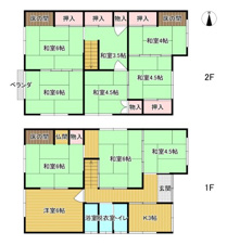 岩美郡岩美町田後中古戸建て【間取り】