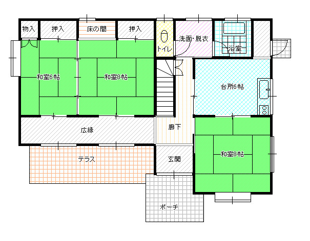 盛岡市西松園４丁目の中古一戸建【間取り】
