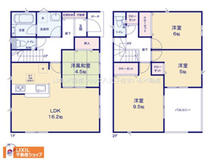 八王子市川口町888-1 新築【仲介手数料無料】【間取り】家族が増えてもスッキリ片づけられる全居室に収納スペースを備えた間取りです。