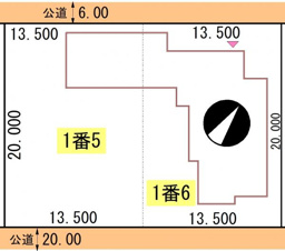 【二世帯住宅～風除室のみ共用です】曙4丁目1-5.6売家【間取り】