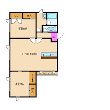 ルーベル東2条【間取り】201号室　間取り図