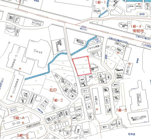 別府市北中の売地【地図】