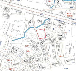 別府市北中の売地【地図】