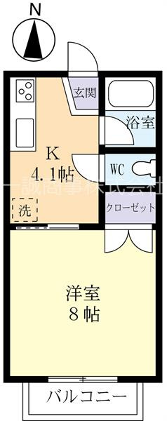 風呂トイレ別の洋室仕様です