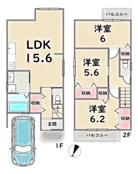 右京区嵯峨野芝野町【間取り】