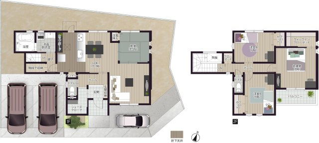 タマタウン銀水駅西Ⅱ【間取り】4号地間取り図です。