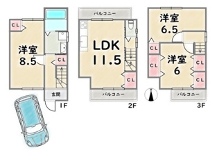 右京区太秦多藪町【間取り】