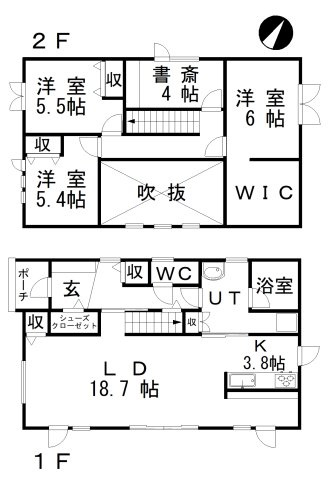 白糠町西庶路西二条南1丁目2-29売家【間取り】