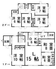 武佐3丁目39-50売家【間取り】
