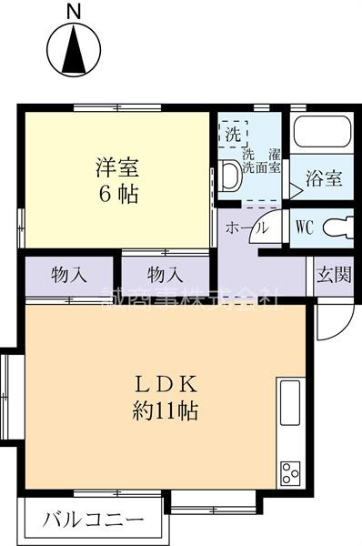 リビングと洋室が別のため来客があっても寝室が見えません！