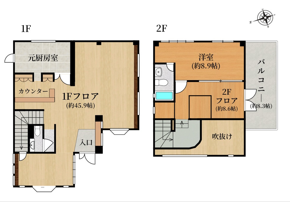沖縄市泡瀬2丁目・店舗兼住宅【間取り】