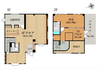 沖縄市泡瀬2丁目・店舗兼住宅【間取り】