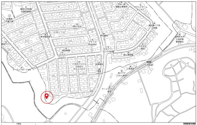盛岡市松園１丁目の売地【地図】