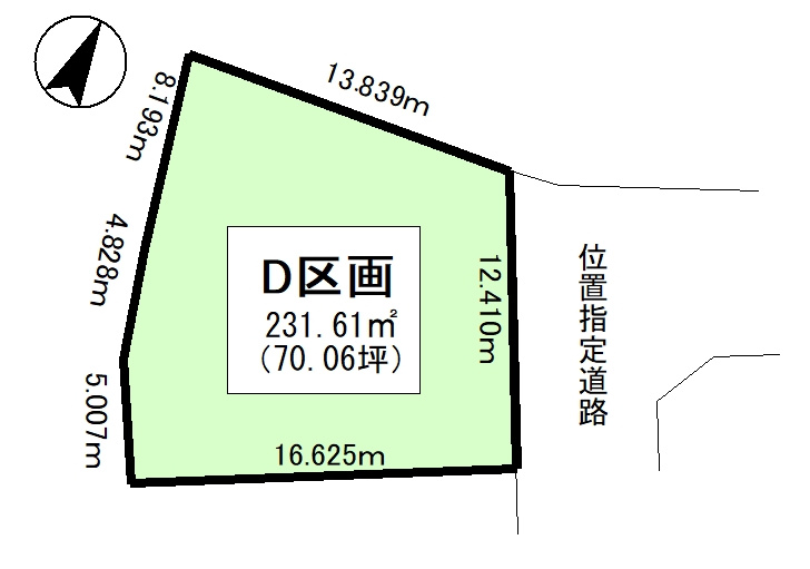中津川市茄子川の売地【間取り】