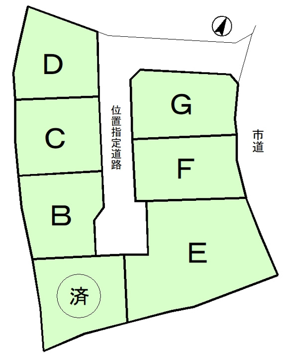 中津川市茄子川の売地【区画図】