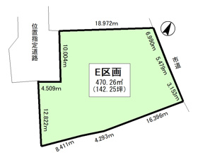中津川市茄子川の売地【間取り】