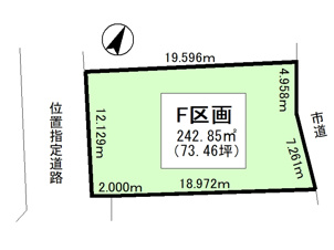 中津川市茄子川の売地【間取り】