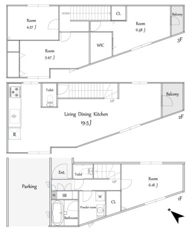 川崎市川崎区元木２丁目の中古一戸建【間取り】