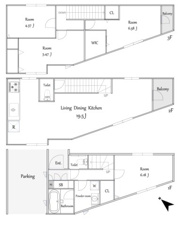 川崎市川崎区元木２丁目の中古一戸建【間取り】