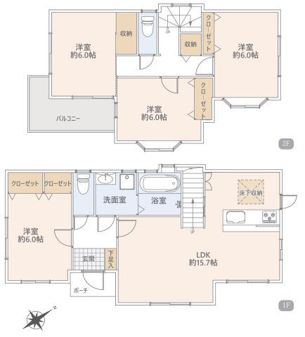 横浜市戸塚区前田町の中古一戸建【間取り】