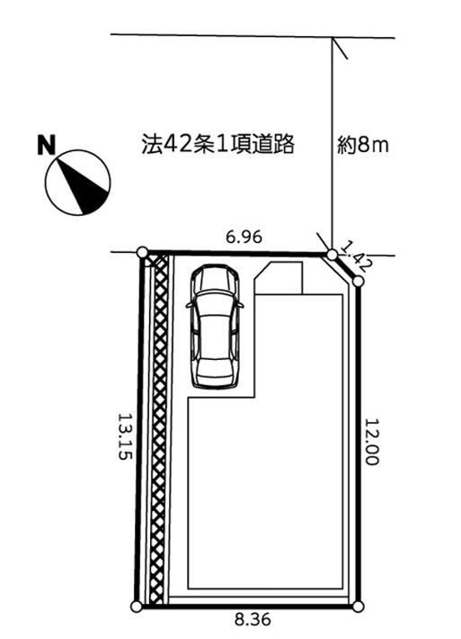 横浜市緑区東本郷５丁目の新築一戸建【区画図】