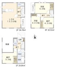 鎌倉市大船４丁目の新築一戸建【間取り】