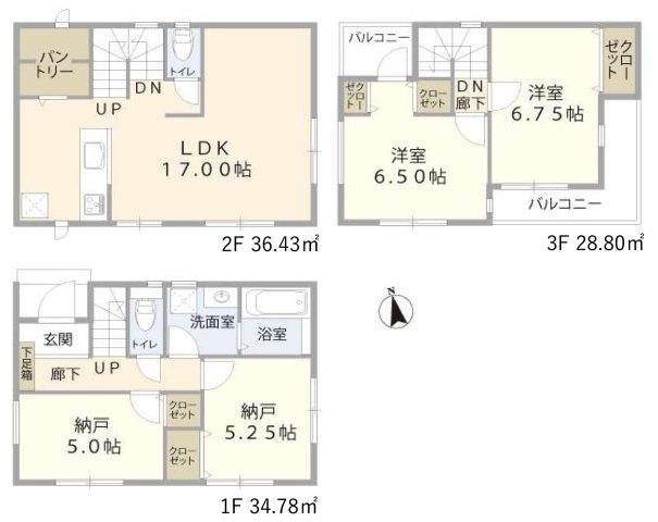 鎌倉市大船４丁目の新築一戸建【間取り】