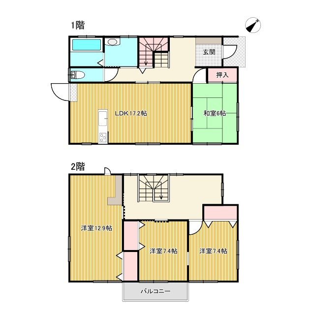 伊那市山寺中古住宅【間取り】
