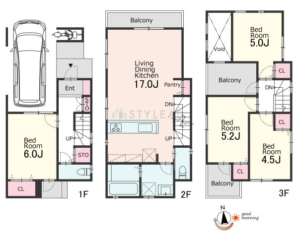 横浜市保土ケ谷区仏向西の新築一戸建【間取り】