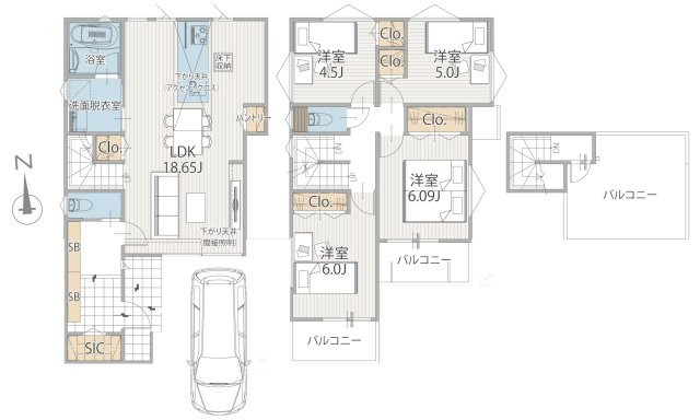 横浜市保土ケ谷区峰岡町２丁目の新築一戸建【間取り】