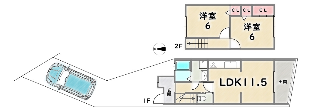 右京区常盤一ノ井町【間取り】