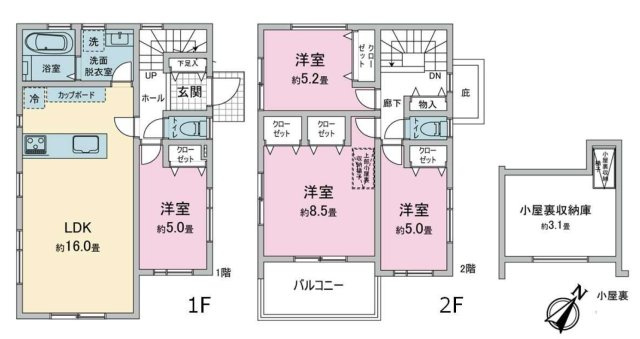 横浜市鶴見区北寺尾１丁目の新築一戸建【間取り】