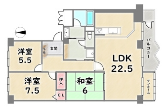 嵐山ロイアルハイツ3号棟【間取り】